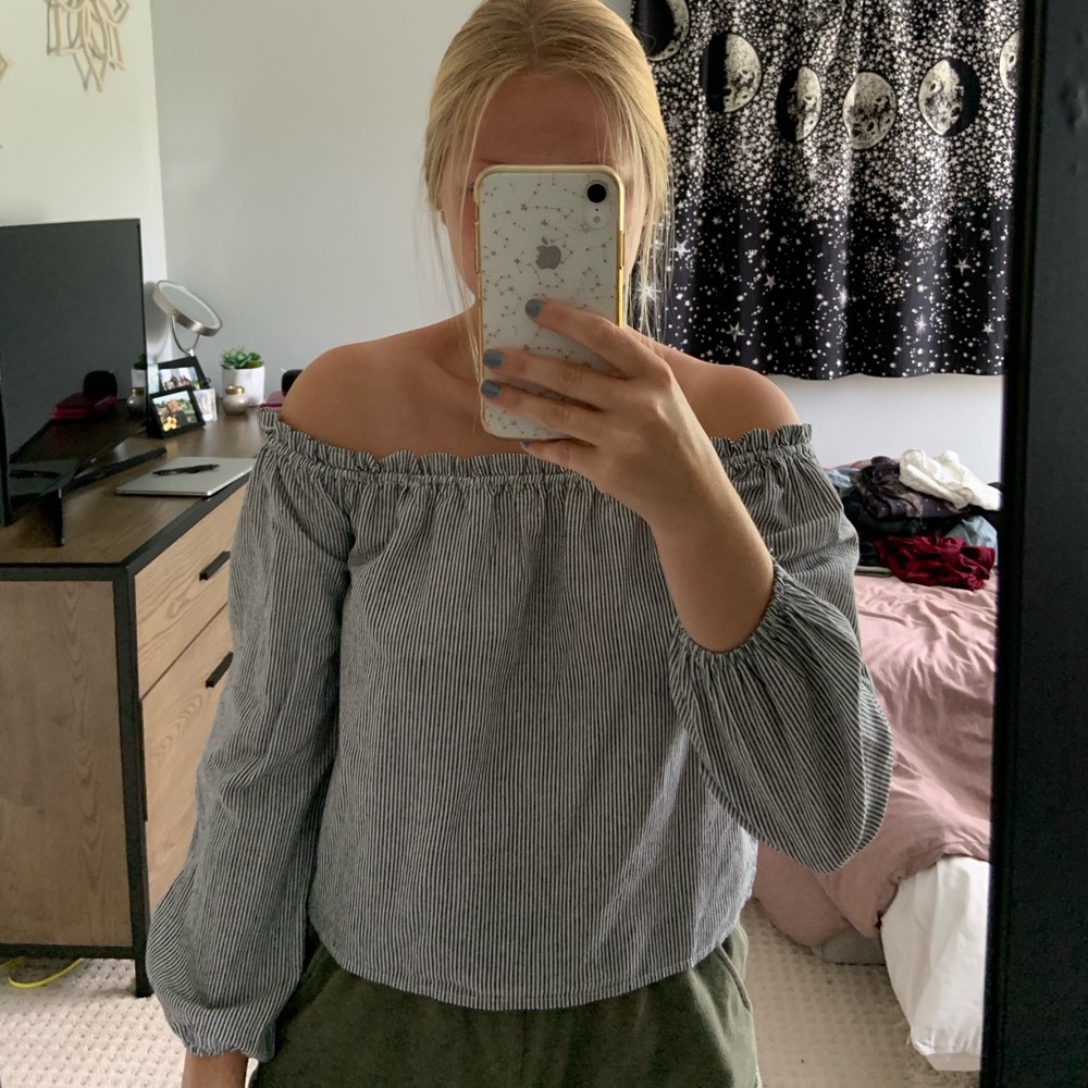 Brandy Melville Off the Shoulder Long Sleeve